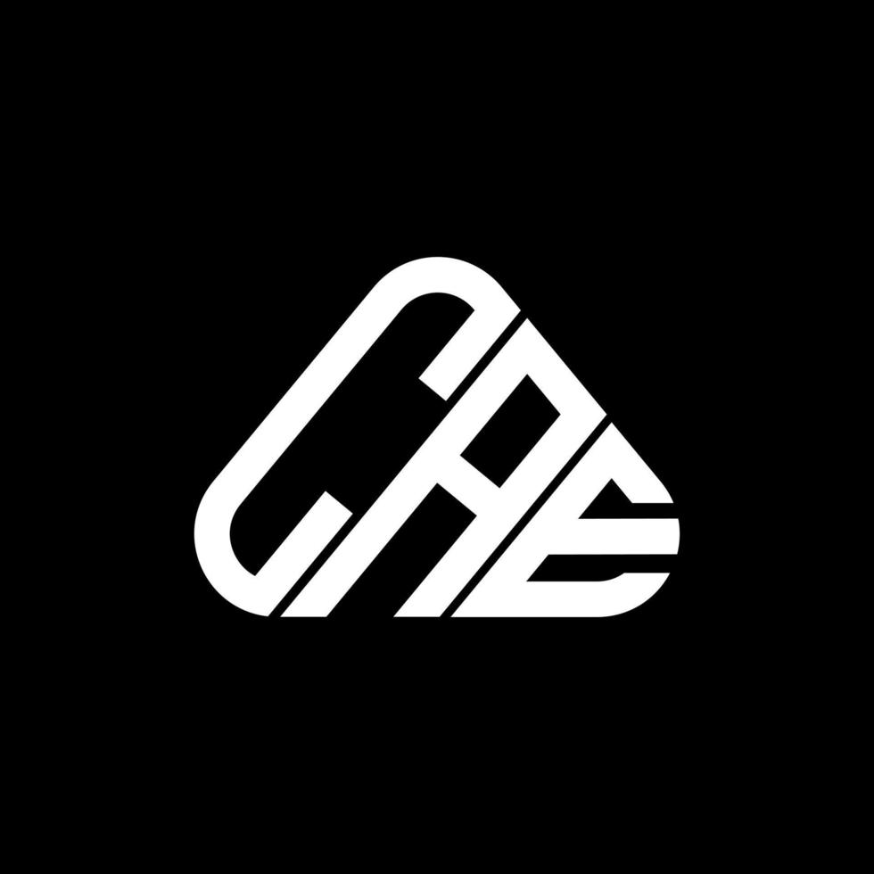 Cae Letter Logo kreatives Design mit Vektorgrafik, Cae einfaches und modernes Logo in runder Dreiecksform. vektor