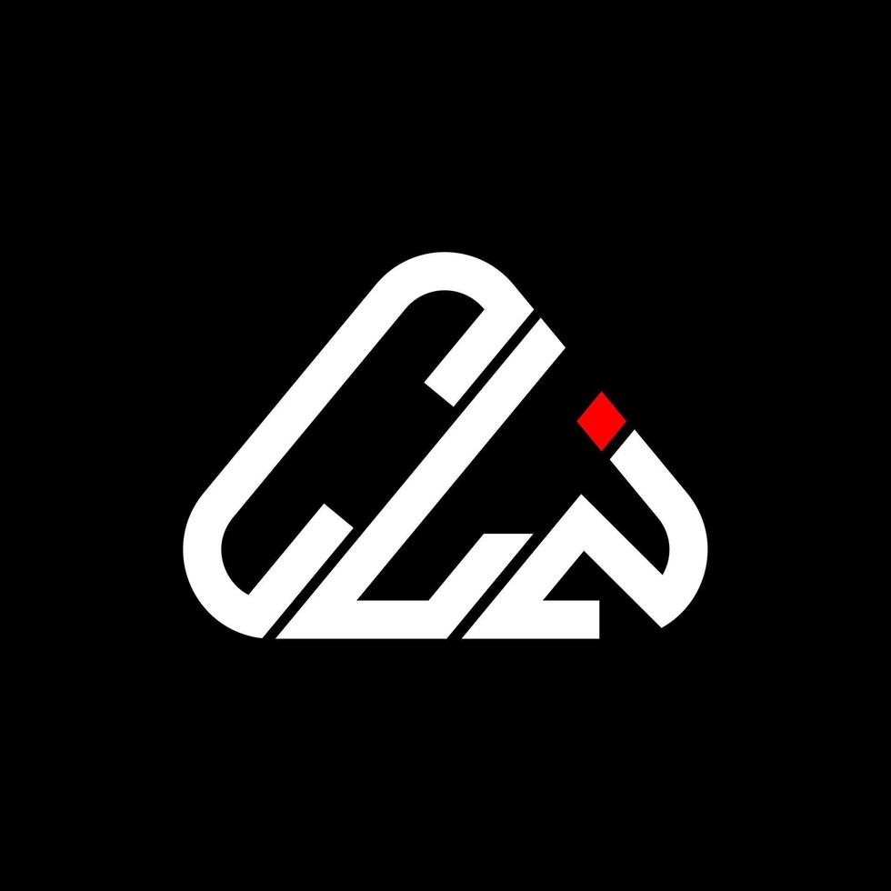 CLZ-Brief-Logo kreatives Design mit Vektorgrafik, CLZ-einfaches und modernes Logo in runder Dreiecksform. vektor