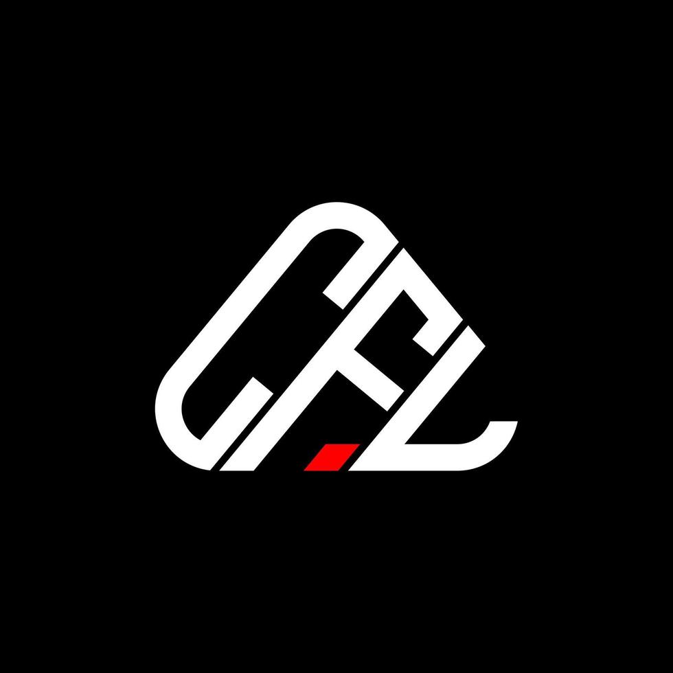 cfl-Buchstaben-Logo kreatives Design mit Vektorgrafik, cfl-einfaches und modernes Logo in runder Dreiecksform. vektor