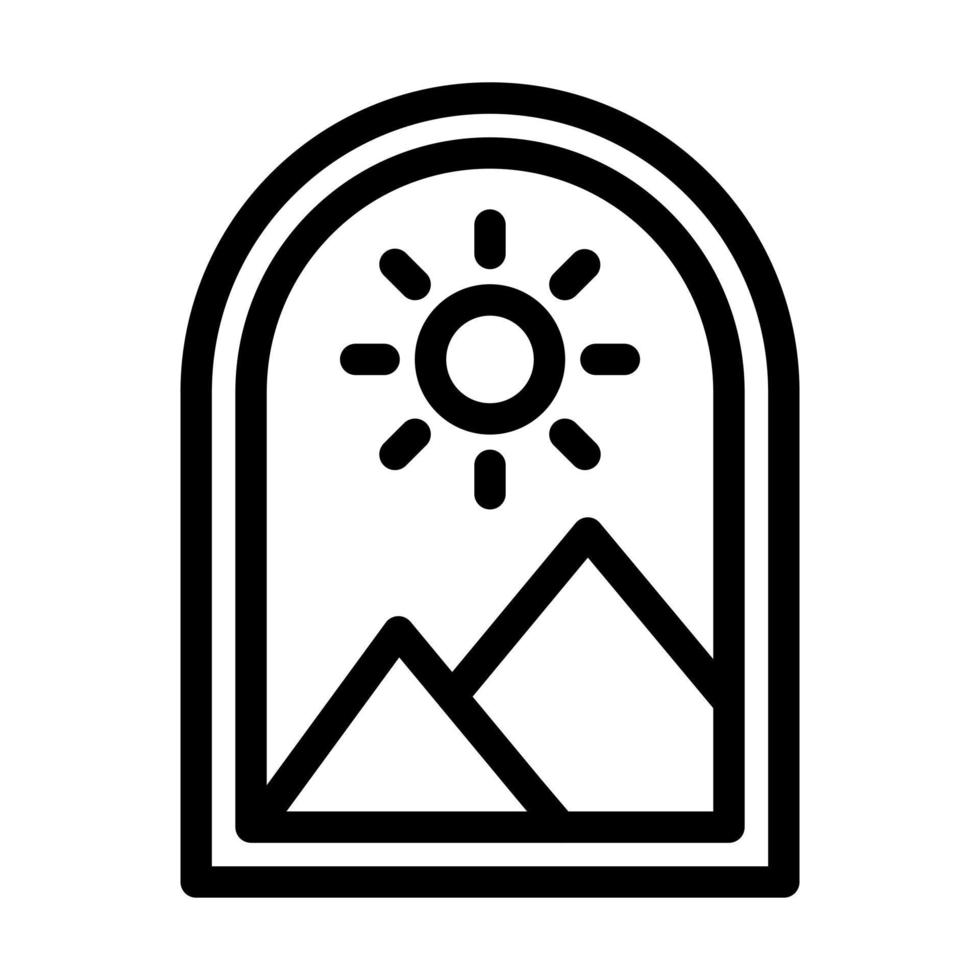 Icon-Design mit Blick auf die Berge vektor