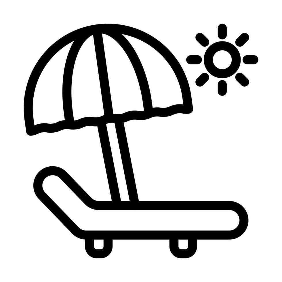 Sonnenbank-Icon-Design vektor