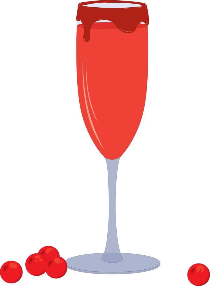 blodig bär cocktail i hög glas vektor illustration