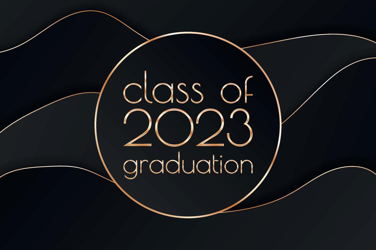 Klasse von 2023 Graduierungstextdesign für Karten, Einladungen oder Banner vektor