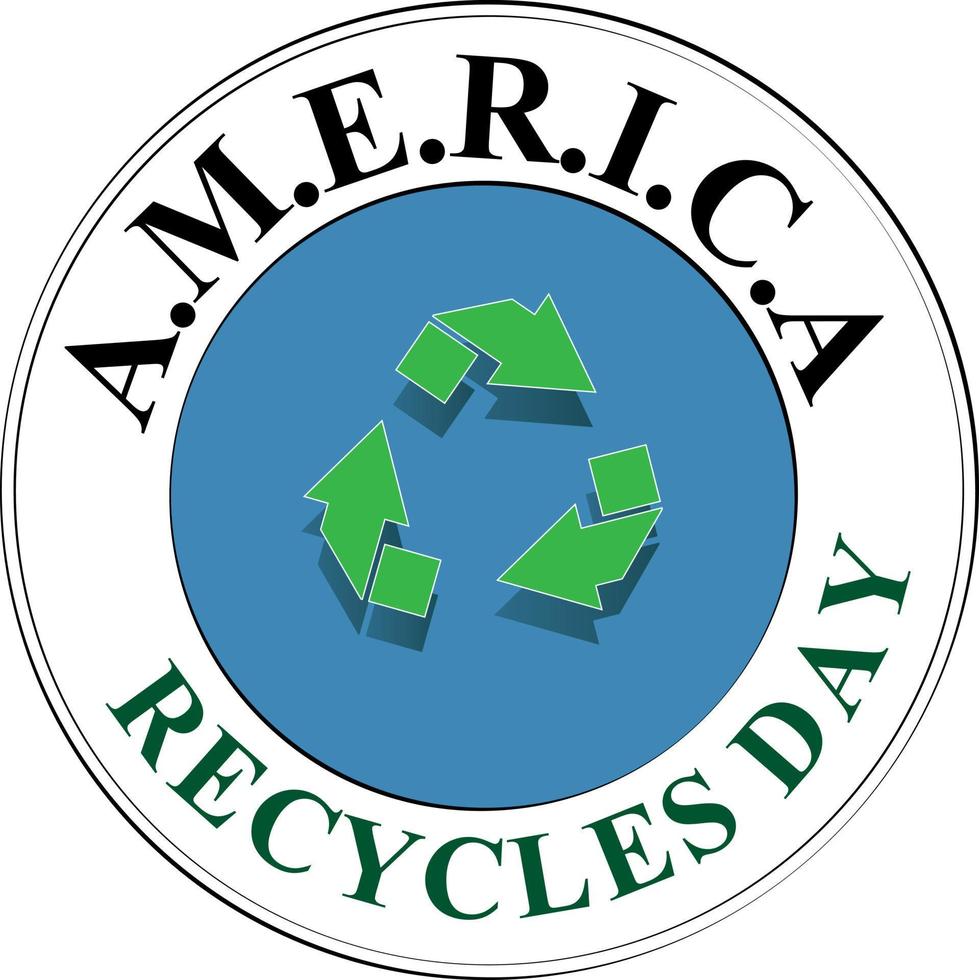 Amerika recycles day sign vektor