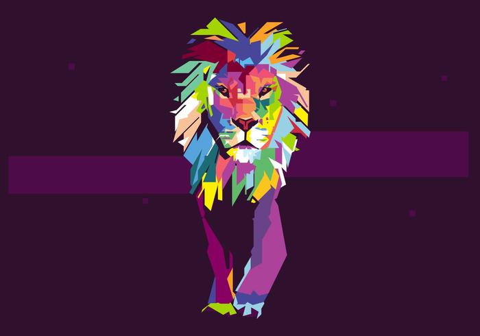 Lion Popart porträtt vektor