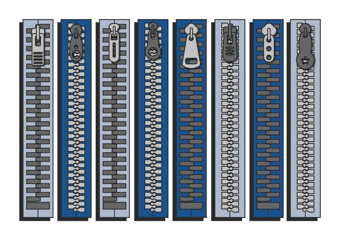 Reißverschluss geschlossen Vektor-Set vektor