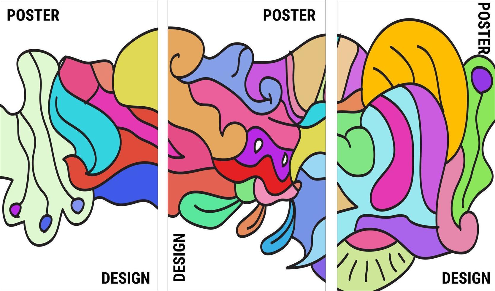 färgrik illustration affisch. abstrakt illustration för festival, utställning, händelse, hemsida, landning sida, befordran, flygblad, digital och skriva ut. eps10 vektor