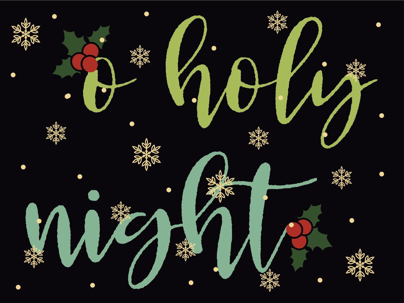 o heilige nacht 04 frohe weihnachten und frohe feiertage typografie-set vektor