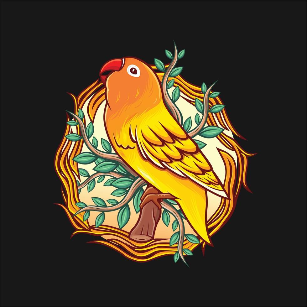 Lovebird-Designvektor und -illustration vektor