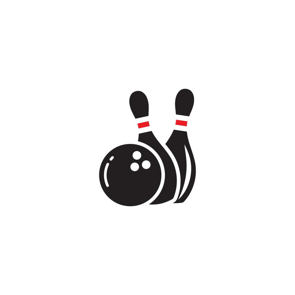 Bowling-Icon-Vorlagenvektor vektor