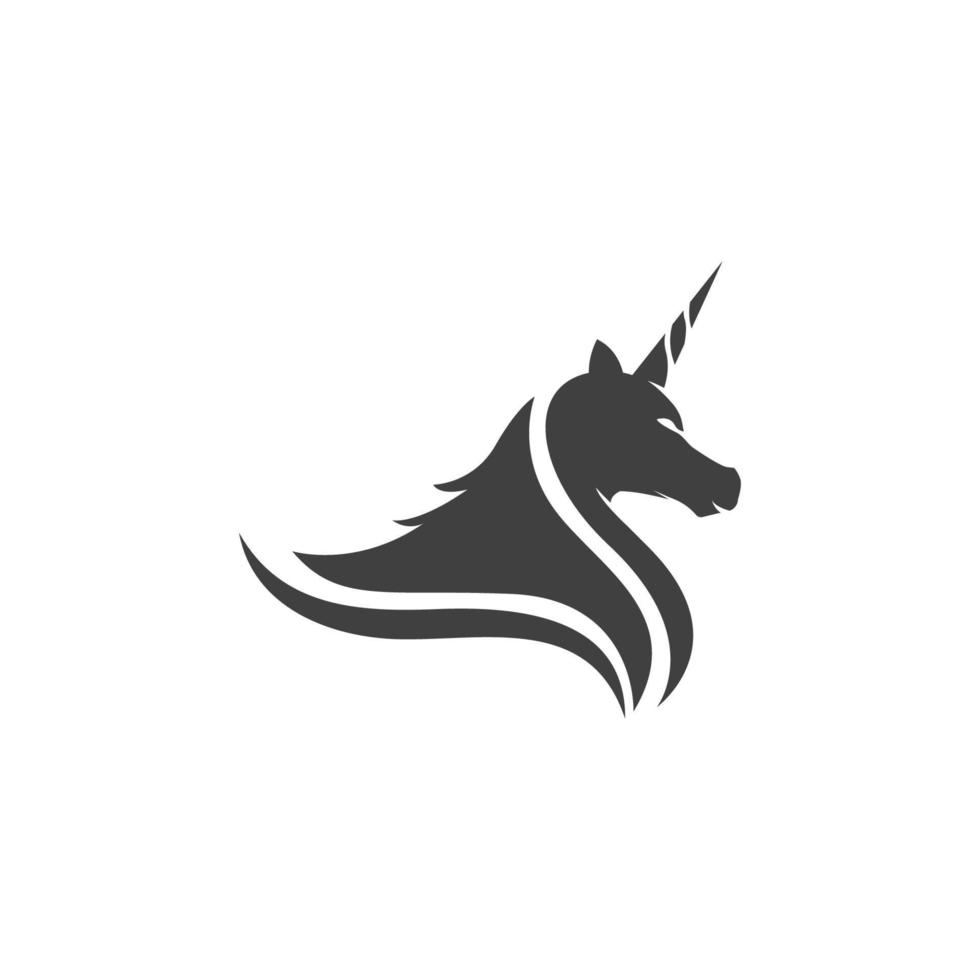 Einhorn-Logo-Symbol-Vektor-Illustration vektor