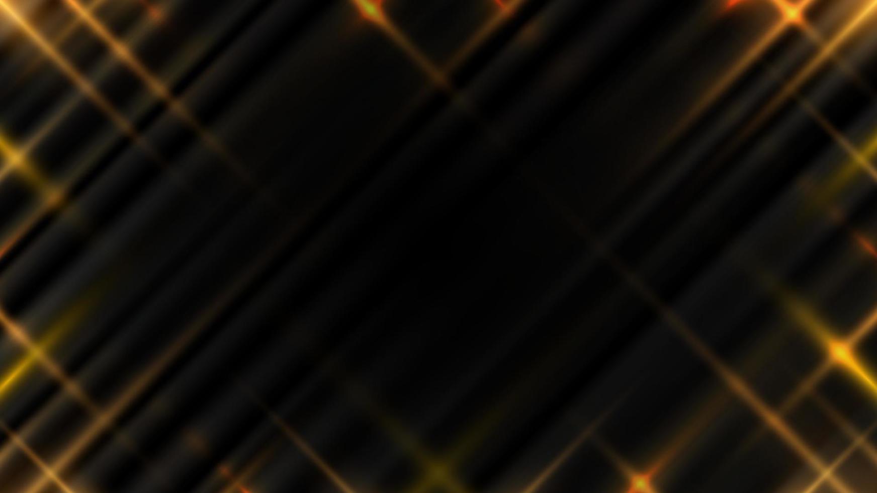 abstrakte luxuriöse schwarze streifengewebe-satinfaltenoberfläche mit goldenem lichteffekthintergrund und -beschaffenheit vektor