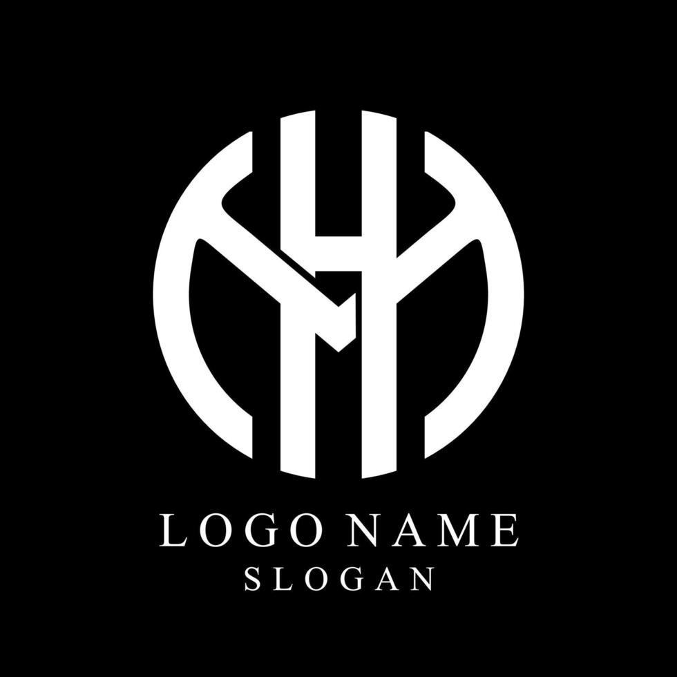 logotyp monogram mh vektor
