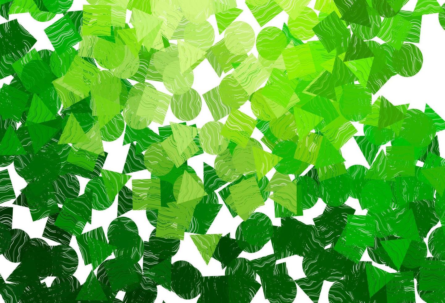 ljus grön vektor layout med cirklar, rader, rektanglar.