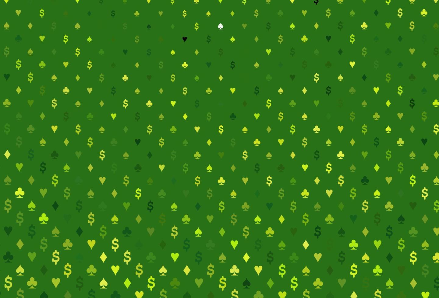 ljusgrön vektor mall med pokersymboler.