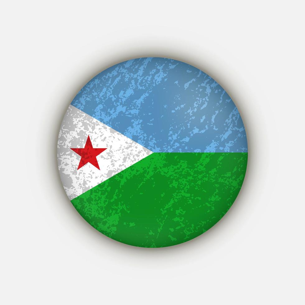 landet djibouti. djiboutis flagga. vektor illustration.