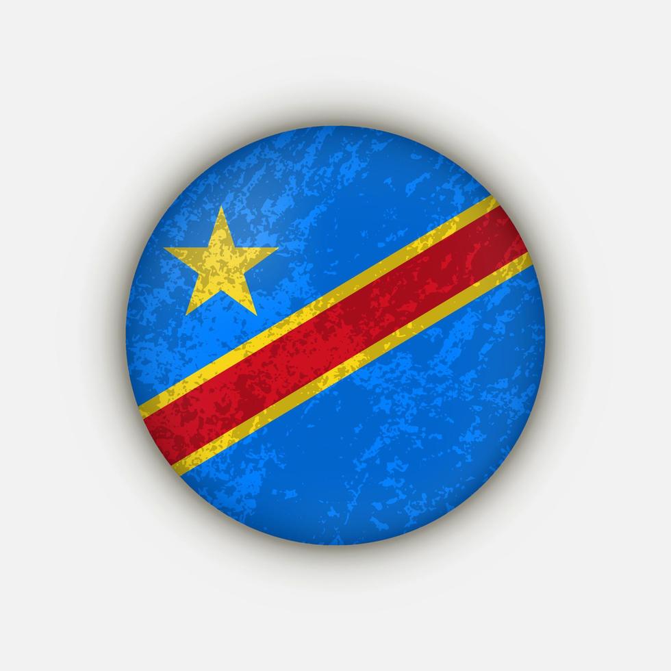 landet demokratiska republiken Kongo. demokratiska republiken Kongoflaggan. vektor illustration.