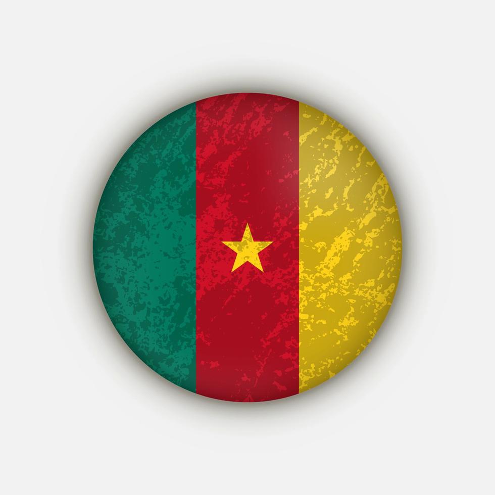 Land Kamerun. Kamerun-Flagge. Vektor-Illustration. vektor