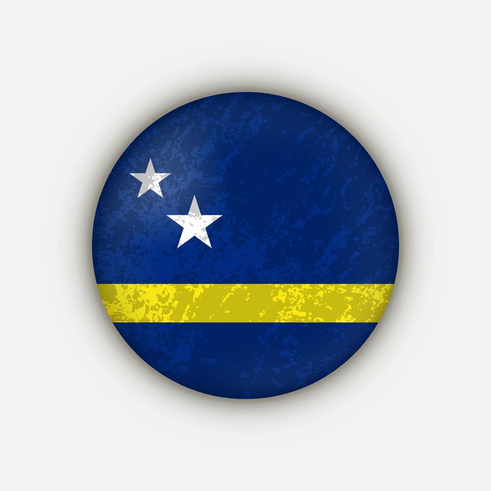 Land Curaçao. Curaçao-Flagge. Vektor-Illustration. vektor