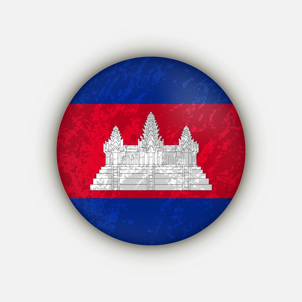 Land Kambodscha. Kambodscha-Flagge. Vektor-Illustration. vektor