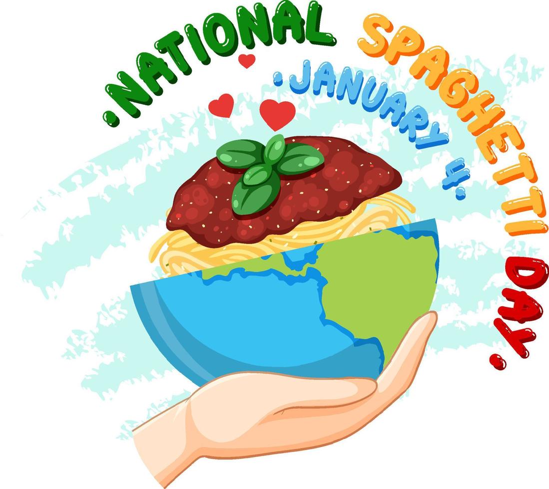 Nationales Spaghetti-Tag-Banner-Design vektor