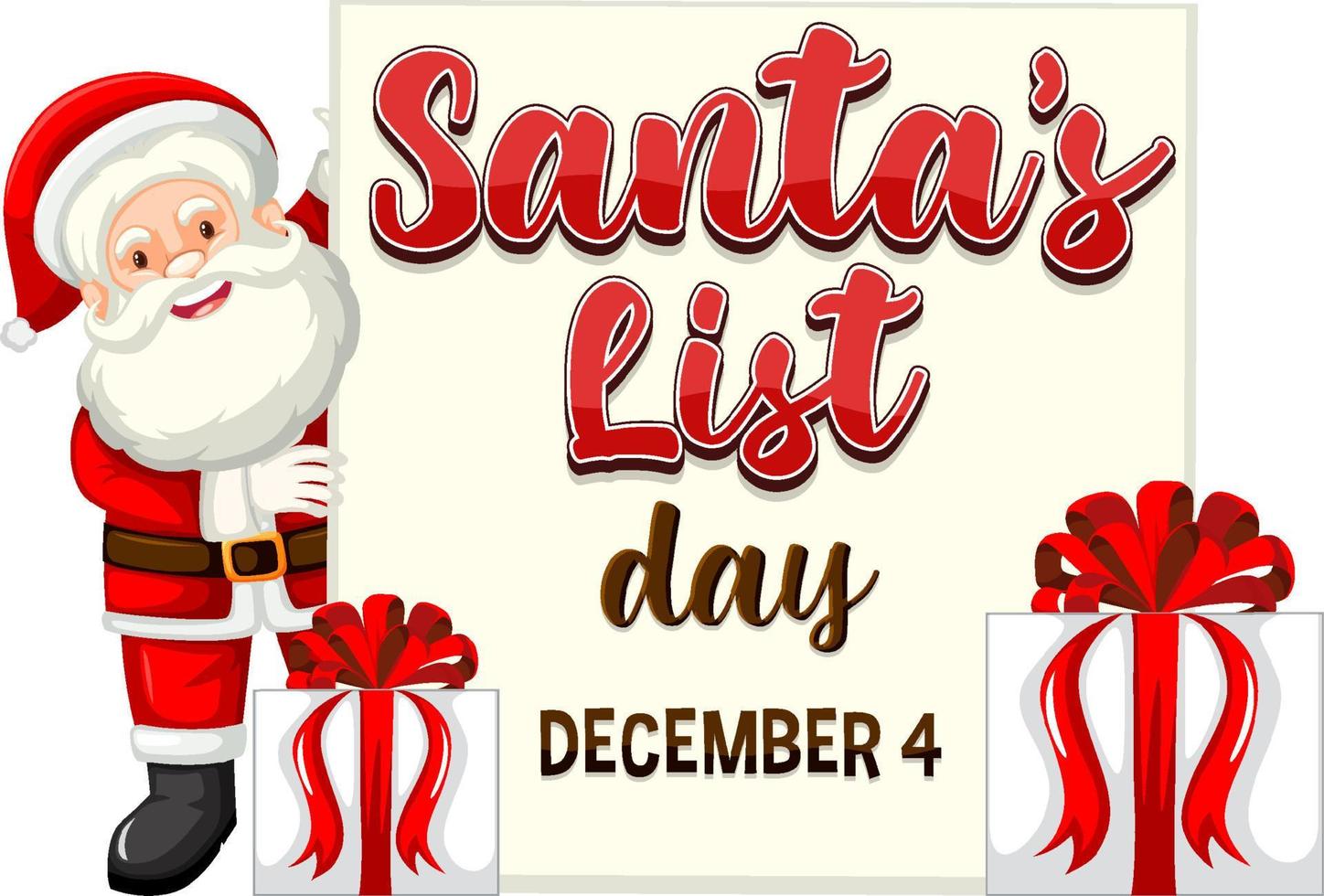 Happy Santa Liste Banner-Design vektor