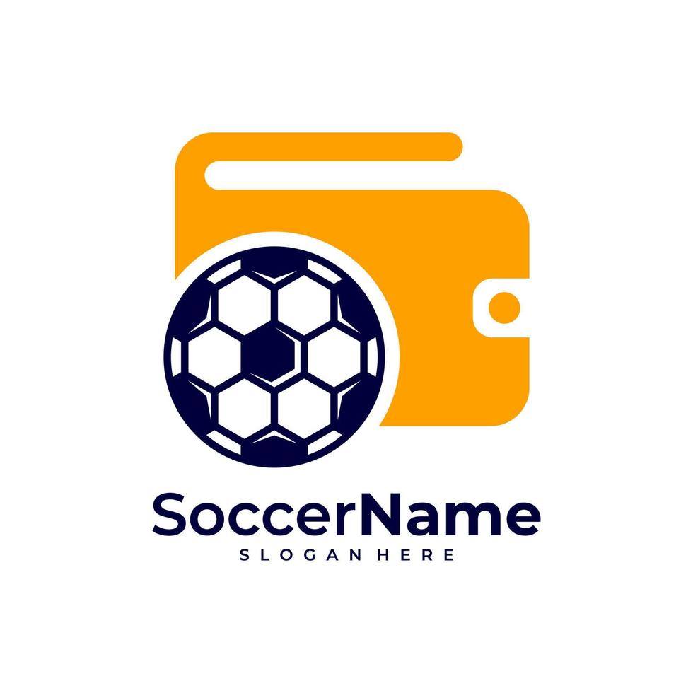 plånböcker fotboll logotyp mall, fotboll logotyp design vektor
