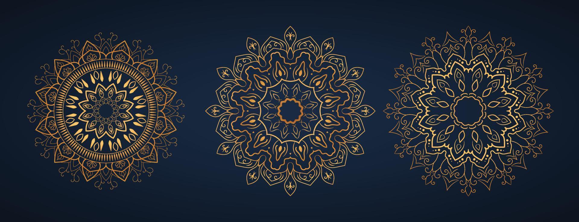 Luxus Mandala goldene Dekorationseinladung, abstrakt, Karte, Design, Mandala, Schönheit, indische Textur, ethnisches Design, vektor