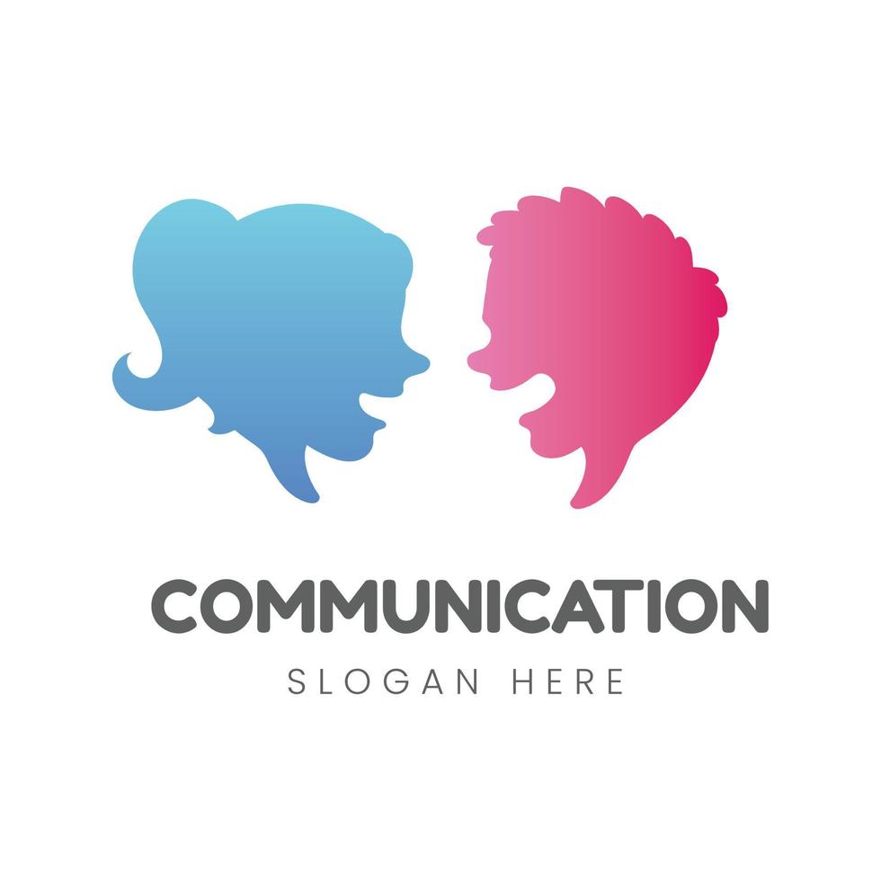 kommunikation logotyp design mall vektor