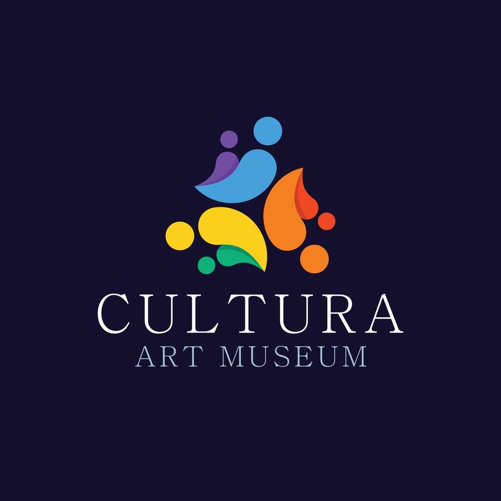 kultur logotyp design mall vektor