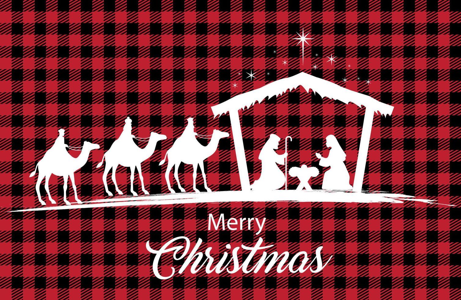 weihnachts- und neujahrsmuster bei buffalo plaid. festlicher hintergrund für design und druck esp10 vektor