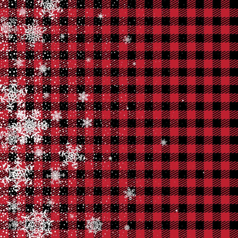 weihnachts- und neujahrsmuster bei buffalo plaid. festlicher hintergrund für design und druck esp10 vektor