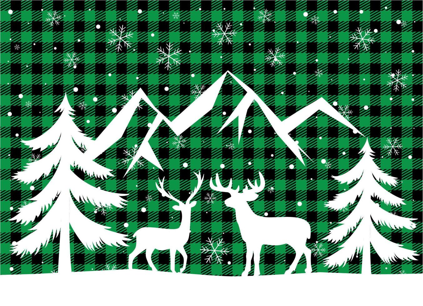 weihnachts- und neujahrsmuster bei buffalo plaid. festlicher hintergrund für design und druck esp10 vektor