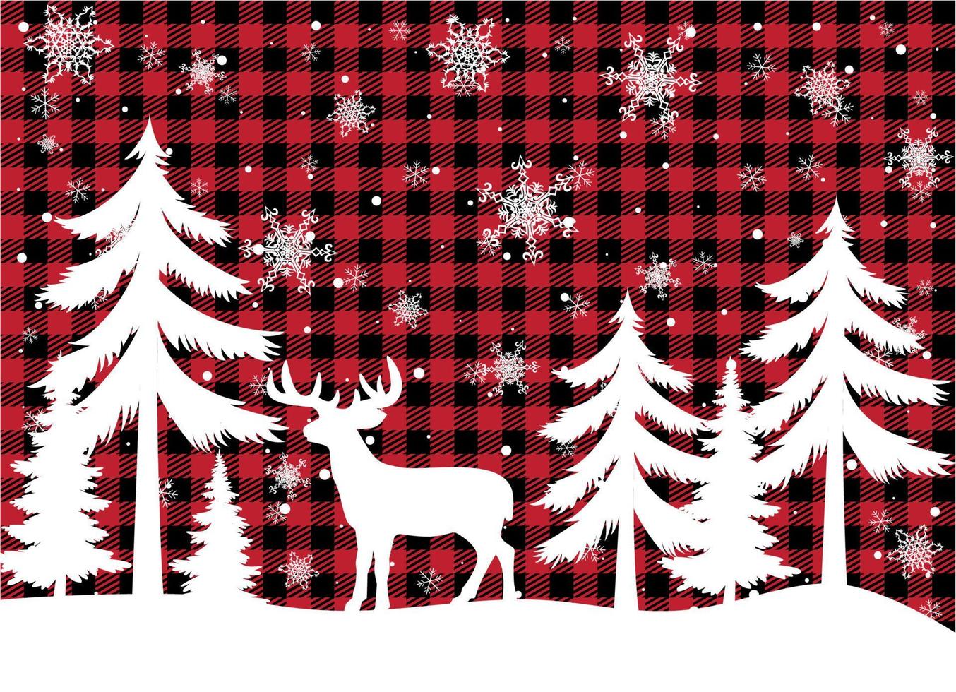 weihnachts- und neujahrsmuster bei buffalo plaid. festlicher hintergrund für design und druck esp10 vektor