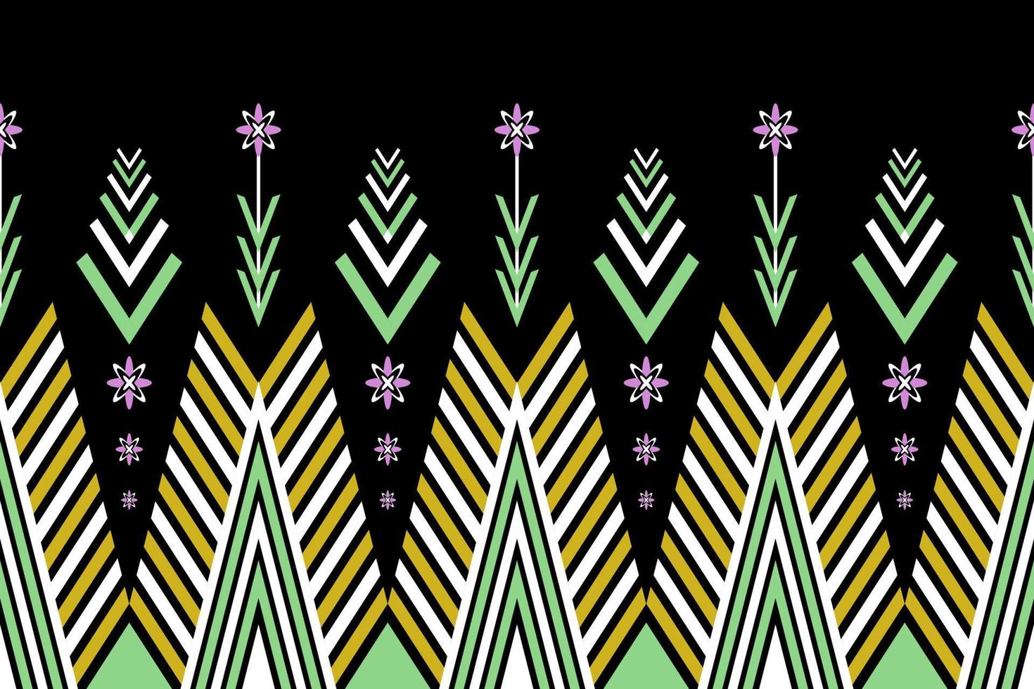geometrisk etnisk orientalisk ris blomma mönster design för bakgrund matta tapet Kläder slå in batik vektor illustration broderi stil
