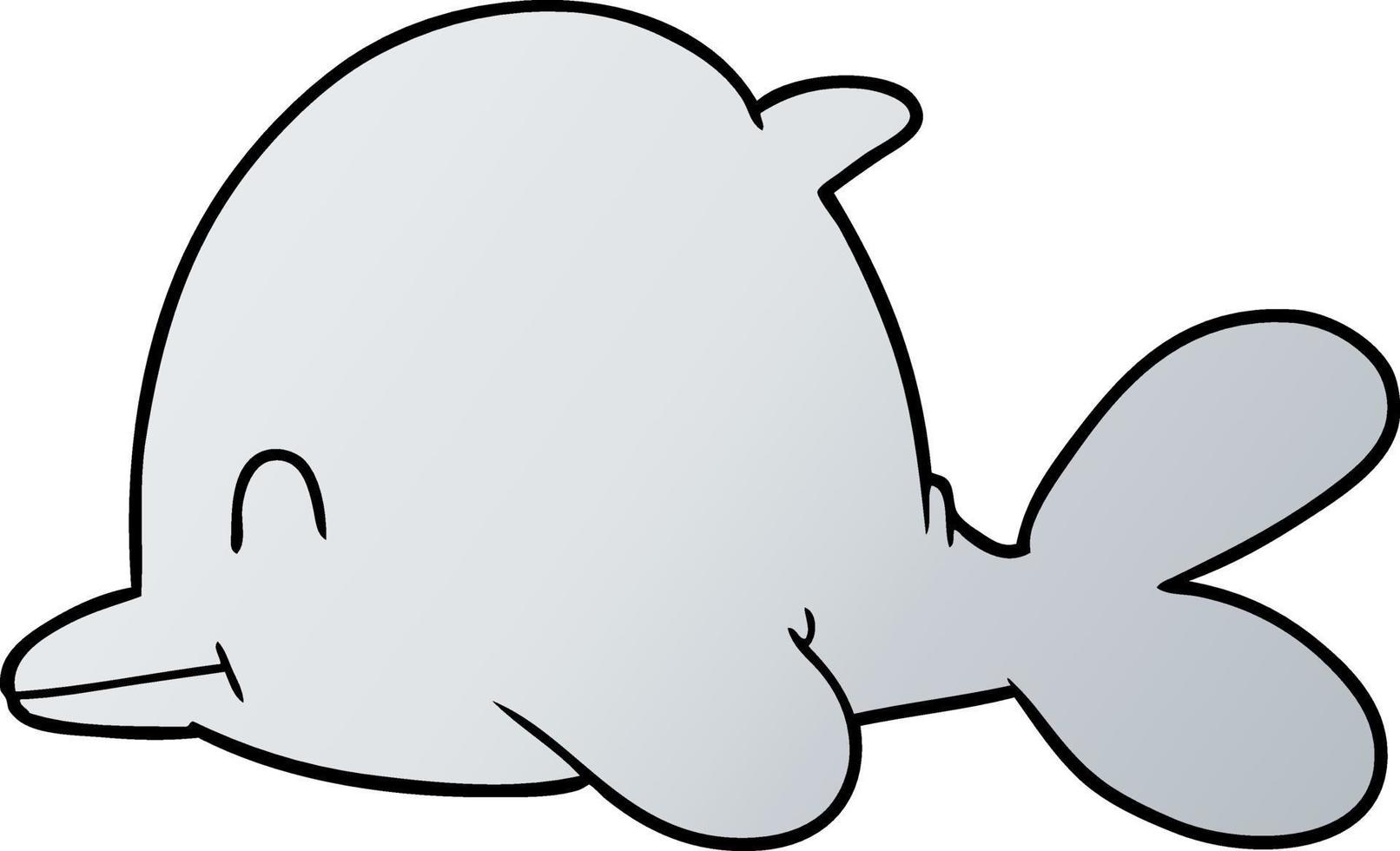 vektor delfin karaktär i tecknad serie stil