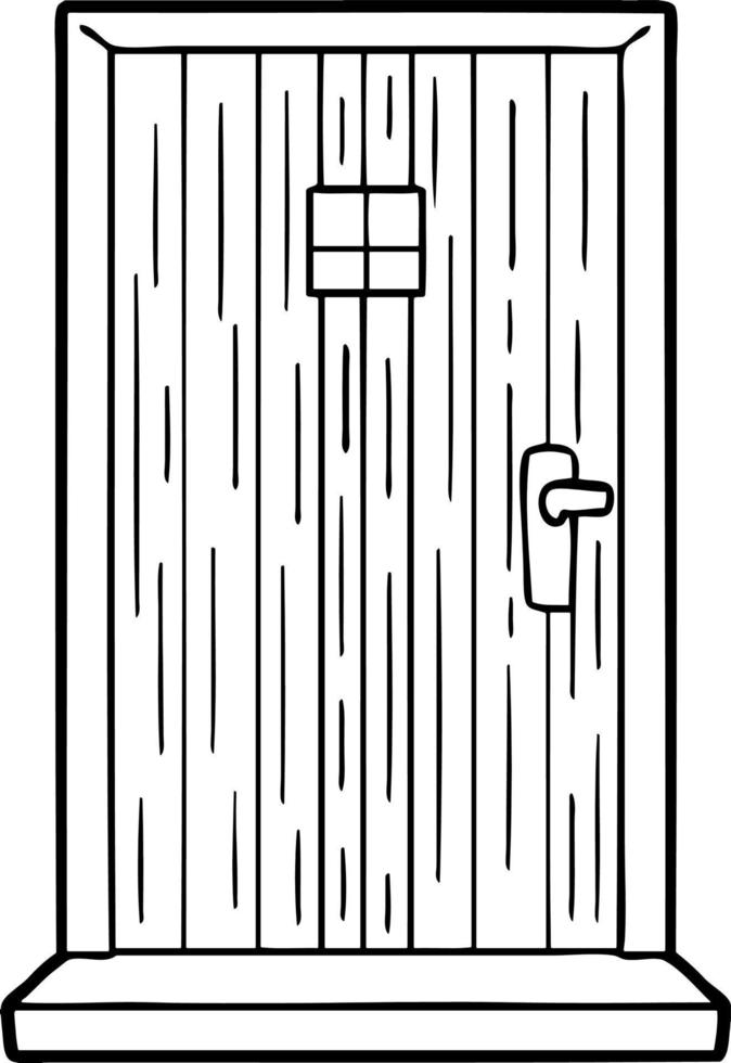 tecknad serie trä- dörr vektor