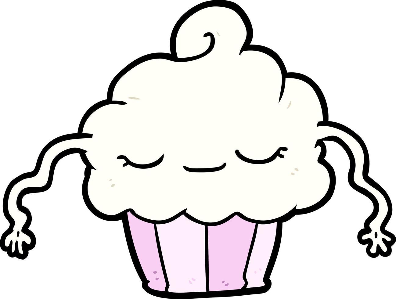 tecknad serie söt muffin muffin vektor