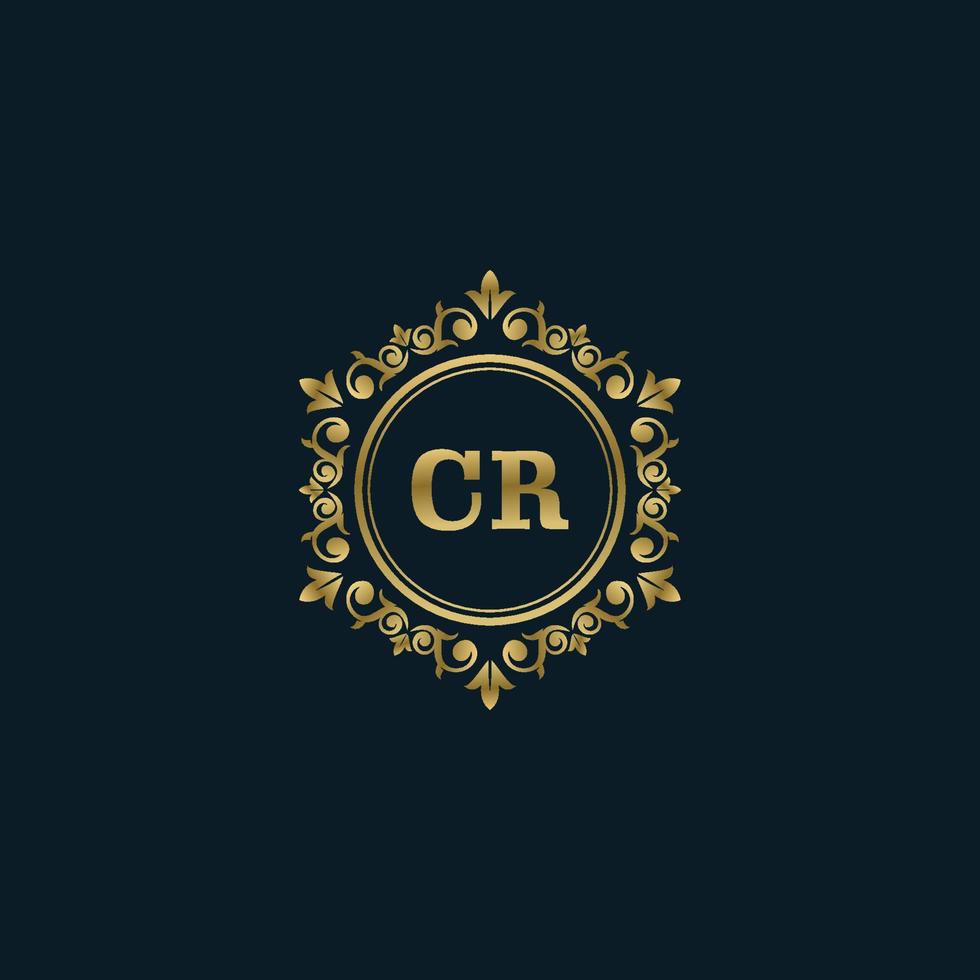 Buchstabe cr-Logo mit luxuriöser Goldvorlage. Eleganz-Logo-Vektorvorlage. vektor