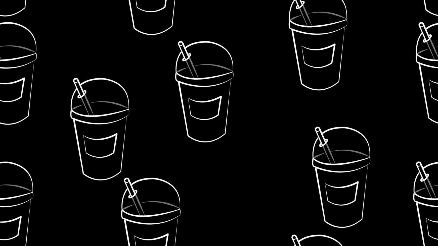 nahtlose Muster handgezeichnete Cocktails. gekritzel schwarze skizze. Zeichensymbol. Dekorationselement. isoliert auf weißem Hintergrund. flaches Design. Vektor-Illustration vektor