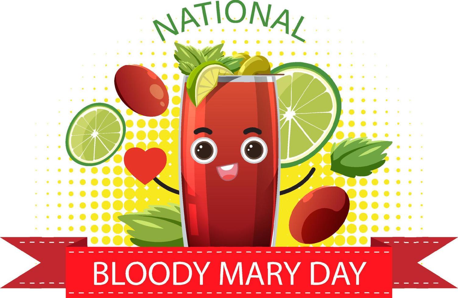 National Bloody Mary Day Banner-Design vektor