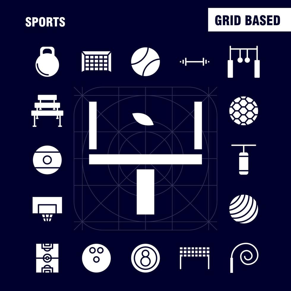 Sport Solid Glyph Icon Pack für Designer und Entwickler Ikonen von Ball Golf T-Shirt Sport Cricket Stumps Wicket Sport Vektor