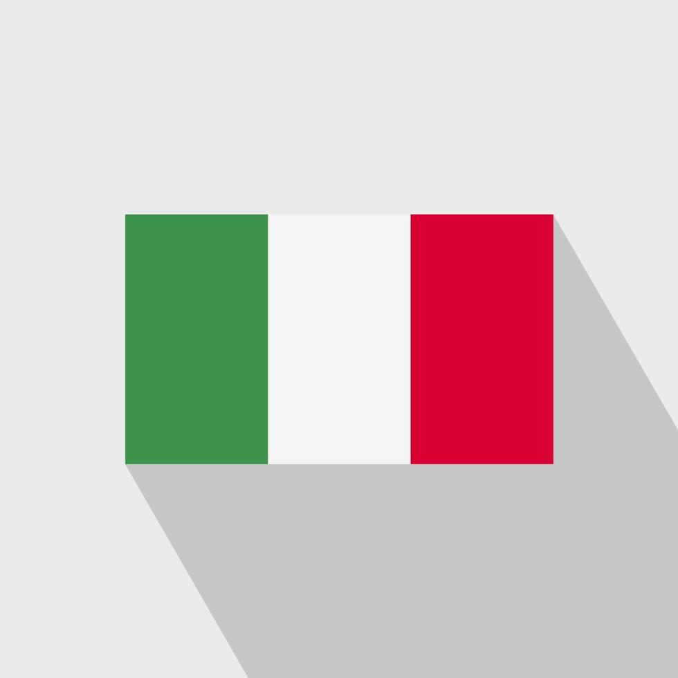 italien-flagge langer schatten-designvektor vektor