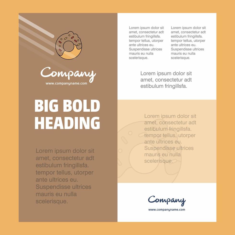 Donut Business Company Poster Vorlage mit Platz für Text und Bilder Vektorhintergrund vektor