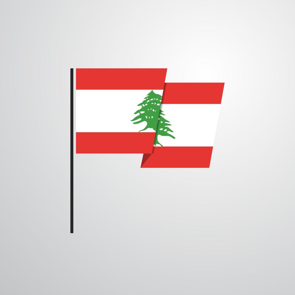 libanon vinka flagga design vektor