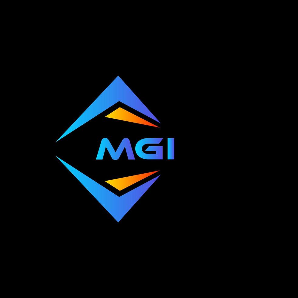 mgi abstraktes Technologie-Logo-Design auf schwarzem Hintergrund. mgi kreatives Initialen-Buchstaben-Logo-Konzept. vektor