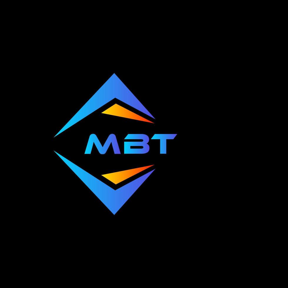 MBT abstraktes Technologie-Logo-Design auf schwarzem Hintergrund. mbt kreative Initialen schreiben Logo-Konzept. vektor