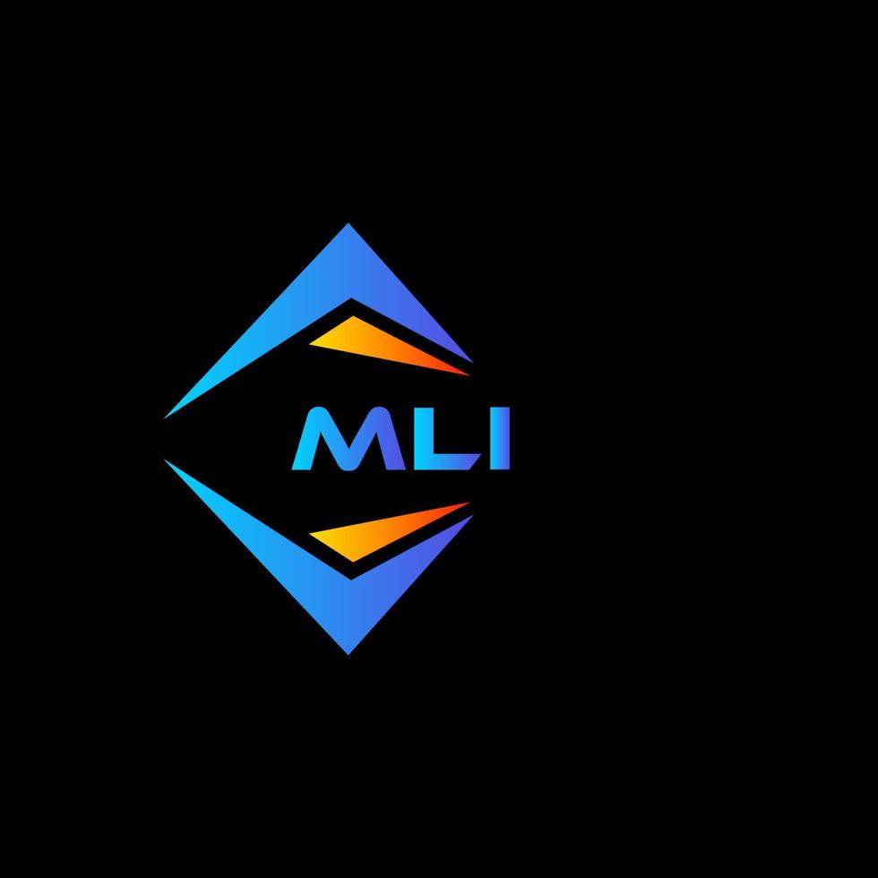 mli abstraktes Technologie-Logo-Design auf schwarzem Hintergrund. mli kreative Initialen schreiben Logo-Konzept. vektor