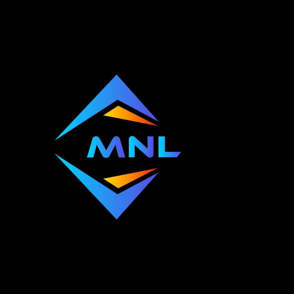 mnl abstraktes Technologie-Logo-Design auf schwarzem Hintergrund. mnl kreatives Initialen-Buchstaben-Logo-Konzept. vektor