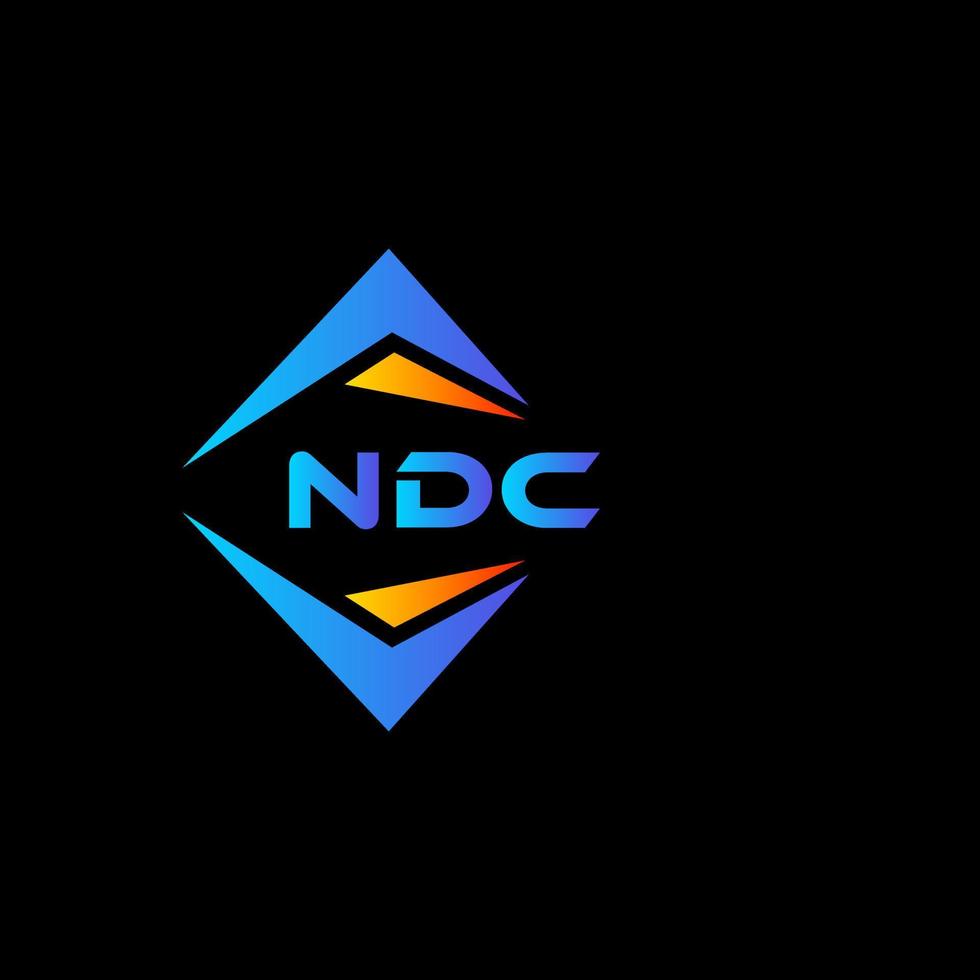 NDC abstraktes Technologie-Logo-Design auf schwarzem Hintergrund. ndc kreative initialen schreiben logo concept.ndc abstraktes technologie-logo-design auf schwarzem hintergrund. ndc kreative Initialen schreiben Logo-Konzept. vektor